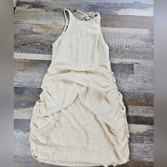 Sovere RETOLD Linen Blend Air Dress Women's Medium Open Back - Picture 2 of 9